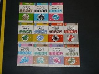 Your 1963 Horoscope & Character Traits   Lot of 11 Signs   Dell Purse 