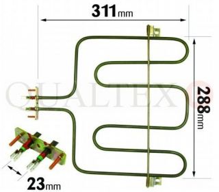 zanussi electrolux moffat tricity oven grill element 