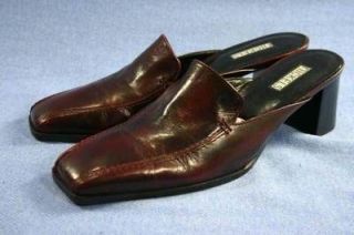 nickels burgundy mid heel mules shoes pumps 6 5 m excl  14 