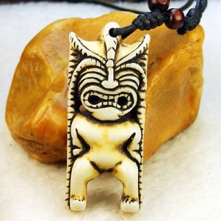 unique tiki tibetan resin carved totem necklace pendant from hong