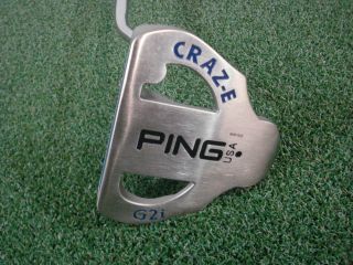 PING CRAZ E G2I 41 BELLY PUTTER PING STEEL PUTTER SHAFT USED RH