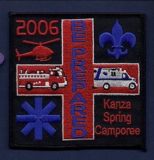 NEW BSA Boy Scouts 2006 KANZA SPRING CAMPOREE BE PREPARED PATCH Fire 