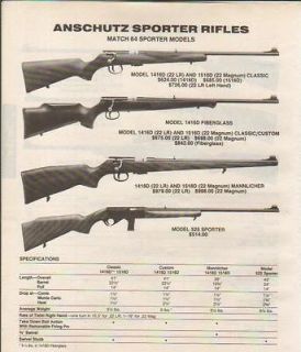1992 anschutz ad match 64 sporter rifle 1416 1418 time