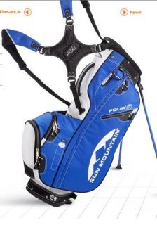 New 2012 Sun Mountain Mens Four 5 Stand Bag Close Out   White Royal