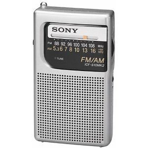 SONY ICF S10MK2 POCKET AM/FM RADIO W/ BUILT IN SPEAKER