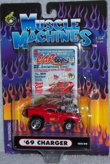 MUSCLE MACHINES Cartoons 69 Dodge Charger R/T #C02 06 Real Riders Red 