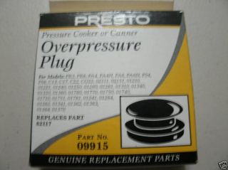 new presto pressure cooker canner overpressure plug 