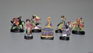 fine porcelain hand painted japanese samurai figurines 