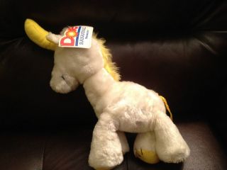 dole bananimal white banana horn 1983 banacorn plush stuffed animal 12 