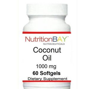 Coconut Oil, Beneficial Fatty Acid, Genuine Whole Food, 1000 mg, 60 