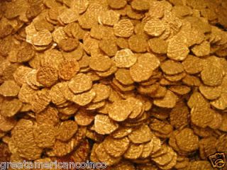 Newly listed 50 SHINY GOLD PIRATE TREASURE ATOCHA DOUBLOON COB COINS