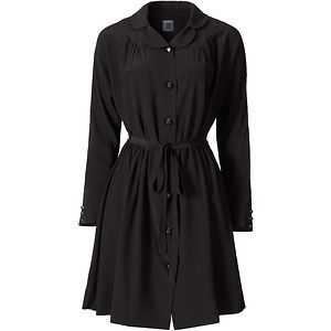 ORLA KIELY Black Silk Crepe Batwing Shirt Dress RRP£295 ​UK6 NEW L 