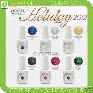 NEW HARMONY GELISH HOLIDAY 2012 Collection Soak Off Gel Set 6 Color 