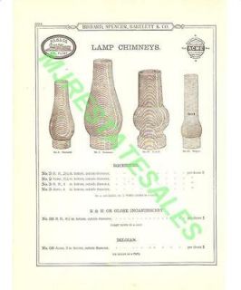 1899 antique rochester b h lamp chimney ad time left