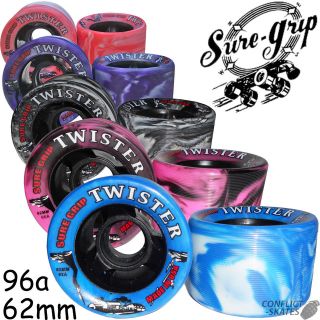  Twister Wheels Roller Derby Speed Skate Quad 62mm 96a x8 Choose Colour