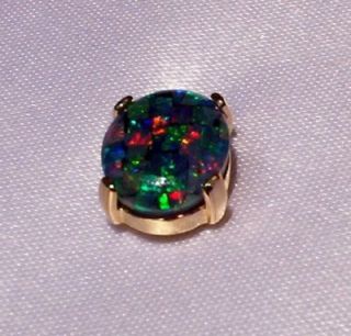 94 ct black matrix opal mens tie tack pin