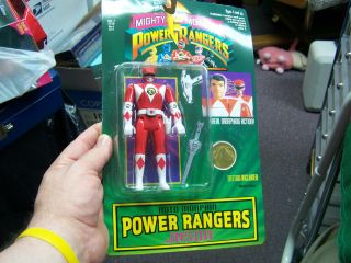 Power Rangers 1994 Jason Red Ranger Auto Morphin MOC 5 Bandai