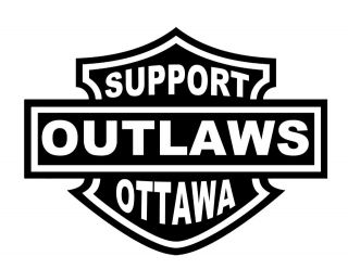 SUPPORT YOUR LOCAL OUTLAWS MC OTTAWA SITCKER MOTORCYCLE CLUB 3x3