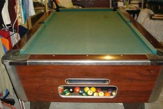 ft. Valley Cougar Pool Table One Piece Slate All Plywood w/Balls 