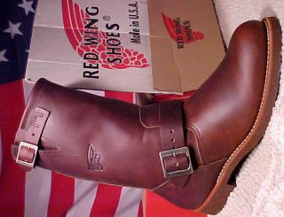 RED WING MEN SIZE 10 D MADE IN USA MOTORCYCLE HERITAGE Engineer NEW 