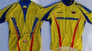 colombia tricolor team cycling jersey xl new 