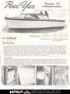 1960 penn yan 23 cruiser motor boat brochure time left