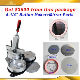   Button Maker Machine+400sets Mirror Supply Stander+Circle Cutter