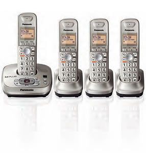 KX TG4024N Panasonic Dect 6.0 Plus Phone System With 4 Handsets