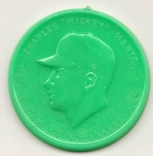 1955 Armour Coin Mickey Mantle New York Yankees (Green) Near Mint 