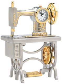 new 2 tone old fashioned treadle sewing machine clock from