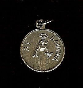 St. Dymphna Relic Medal Patron Saint of Nervous & Mental Afflictions 1 