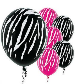 pink black zebra animal print birthday party supplies pick only