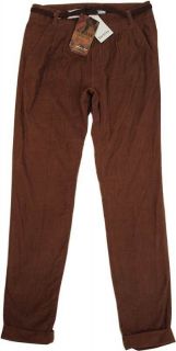New Ladies Womens Bershka Collection Brown Corduroy Trousers   Size 4 