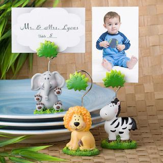   Critters Lion Zebra Elephant Place Card Holders Baby Shower Favor