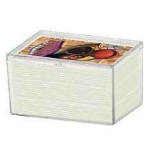 5x trading card hinged plastic storage boxes each holds 100