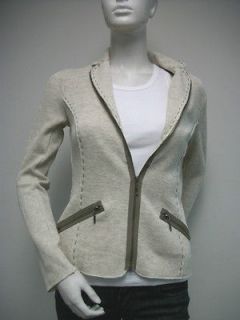 PEOPLE LIKE FRANK Beige Zip Front Jacket Style # 4958 CRA Size XS New 