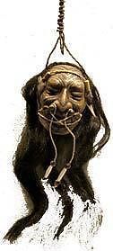 shrunken head naga india tibet voodoo tribal tsantsa from australia