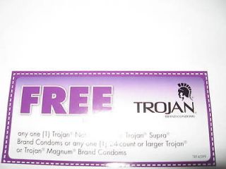 Free Product Coupons TROJAN CONDOMS, Any Box up to $45.99 each