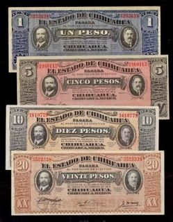   Collection MEXICO REVOLUTION 1915 Pancho VILLA Series   EF UNC