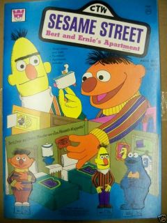 vintage sesame street press out book 1972 new mint one