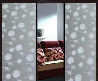   16 Privacy Decorative Frosted Glass Window Film White dandelion
