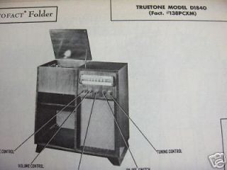 truetone d1840 phonograph radio photofact time left $ 5 00