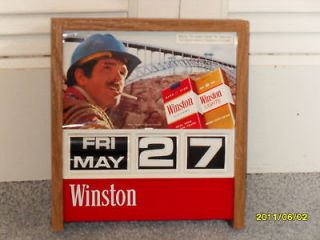 vintage winston cigarettes calendar w 1981 winston man time left