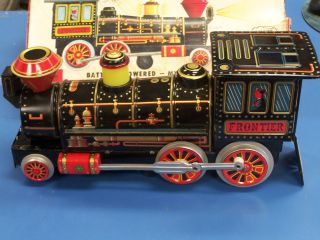Vintage 50s Cragstan Frontier Locomotive Tin Toy