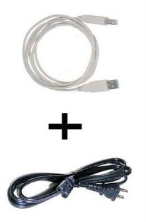   Power Cord plus 6ft White USB Cable for Canon PIXMA MP Series Printers