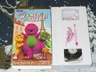 BARNEY WHAT A WORLD WE SHARE ACTIMATES VHS VIDEO TAPE VISIT FRANCE 