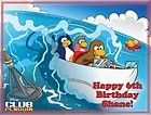 Club Penguin #8 Edible CAKE Icing Image topper frosting birthday party 