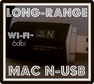 LONG RANGE     Apple MAC™ Wireless N Internet USB Adapter :: WiFi 