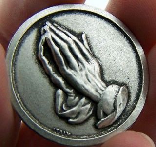 Catholic Medal Charm Prayer Pocket Token Serenity Courage Prayer 