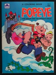 popeye coloring book 1982 unused  5 99